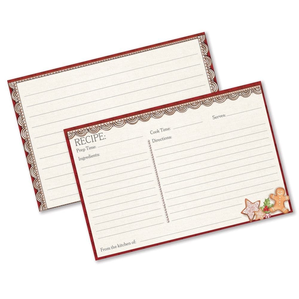 Holidays Are Homemade 4x6 Recipe Cards by Nicole Tamarin