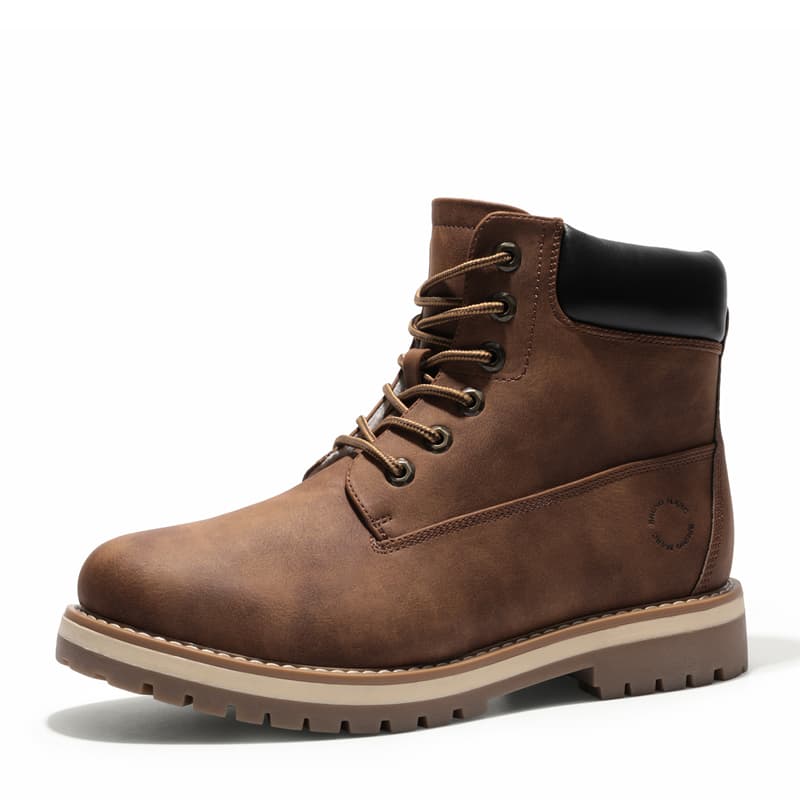 BRUNO MARC Men s Faux Fur Combat Snow Boots