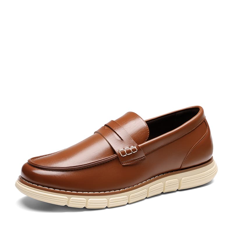 BRUNO MARC EZFlex GlideBreeze Men s PU Leather Penny Loafers