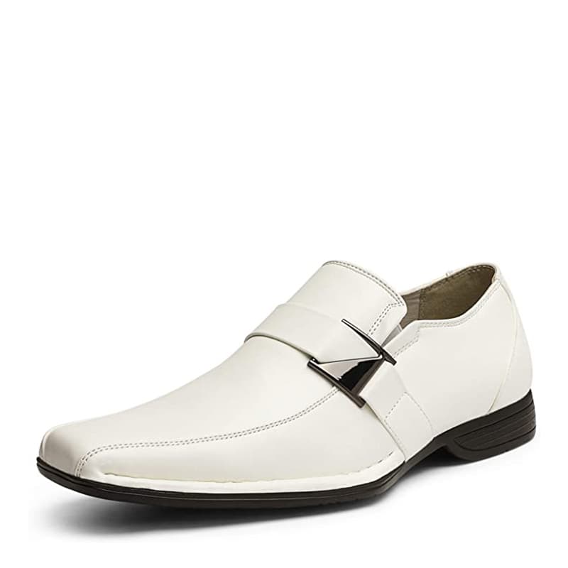 BRUNO MARC Men s Buckle Strap Dress Loafers