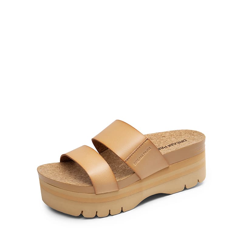 DREAM PAIRS Platform Arch Support Slide Sandals