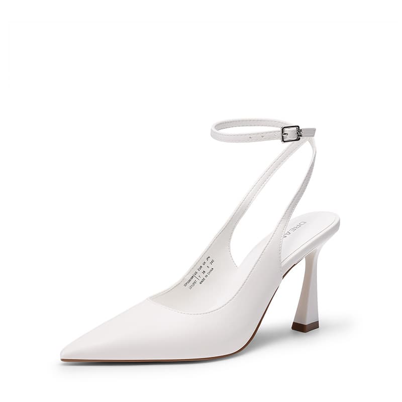 DREAM PAIRS Women s Pointed Toe Slingback Pumps with Buckle Strap