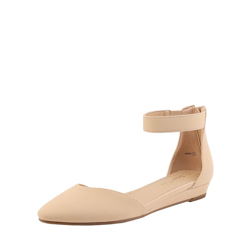 DREAM PAIRS Amiga Ankle Strap Flats Shoes