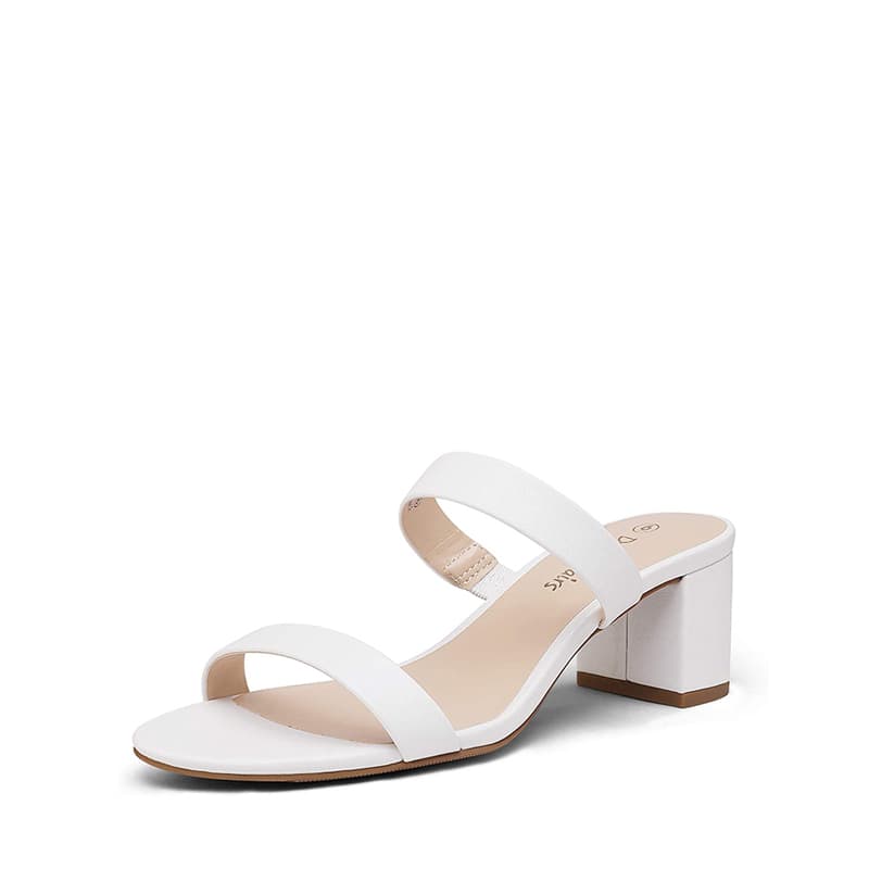 DREAM PAIRS Two Strap Chunky Heel Sandals