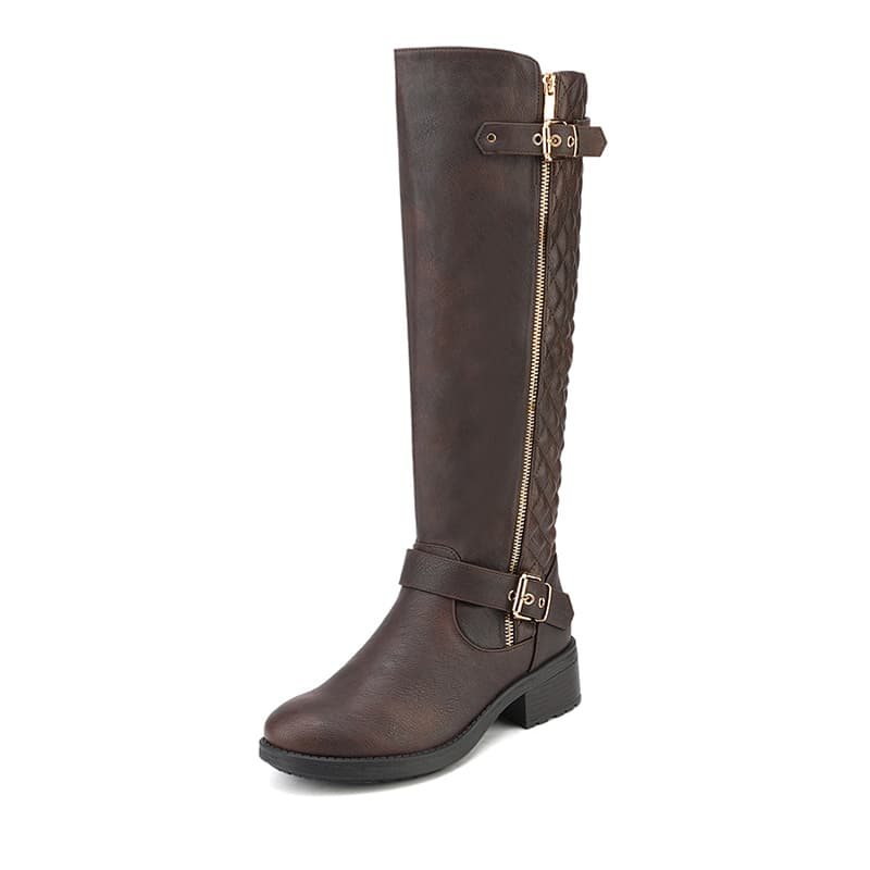 DREAM PAIRS Wide Calf Knee High Riding Boots
